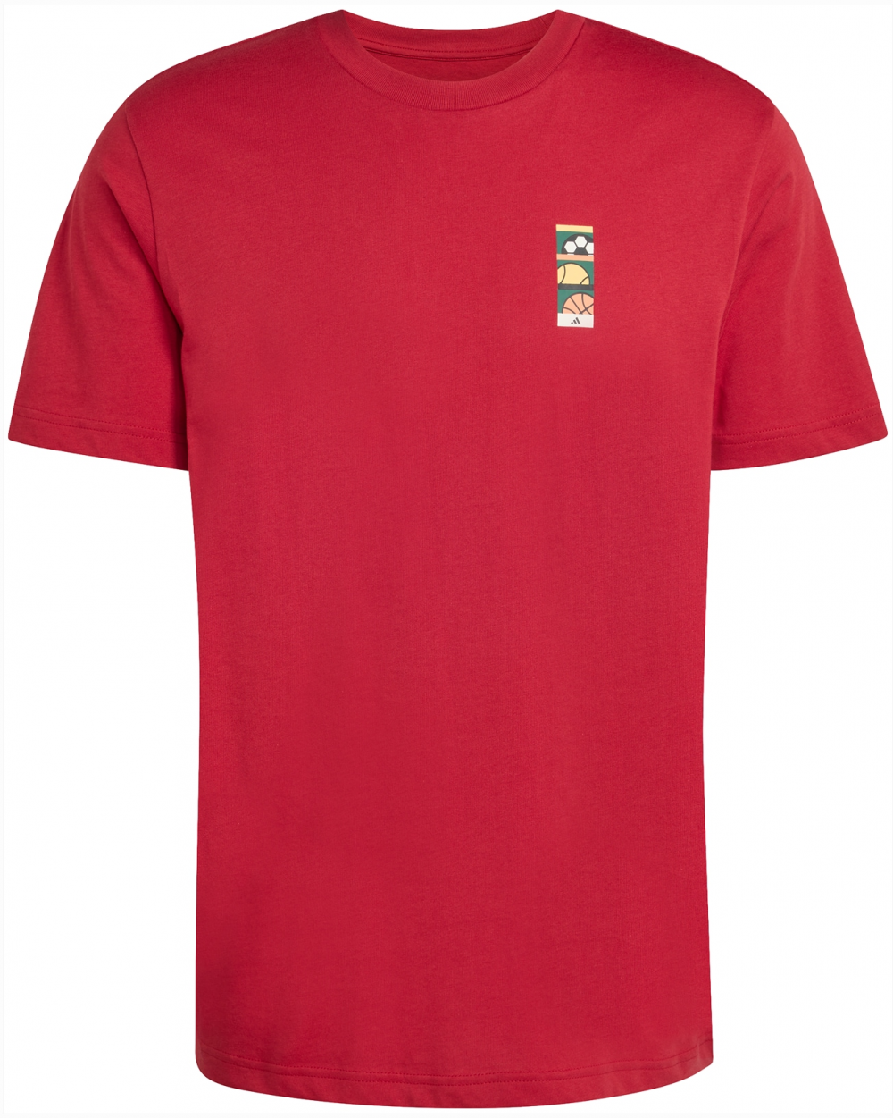 ADIDAS SPORTSWEAR Funkčné tričko 'MOS POSTER'  hrdzavohnedá / žltá / tmavozelená / čierna