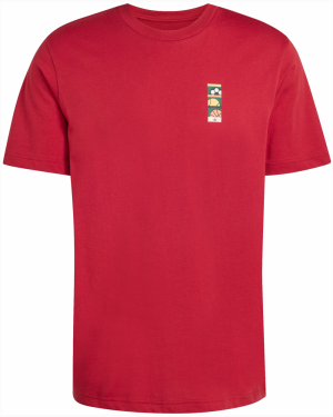 ADIDAS SPORTSWEAR Funkčné tričko 'MOS POSTER'  hrdzavohnedá / žltá / tmavozelená / čierna