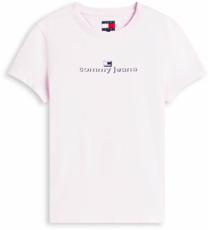 Tommy Jeans Tričko 'ESS'  námornícka modrá / pastelovo ružová