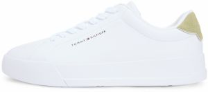 TOMMY HILFIGER Nízke tenisky 'COURT  ESS'  olivová / biela