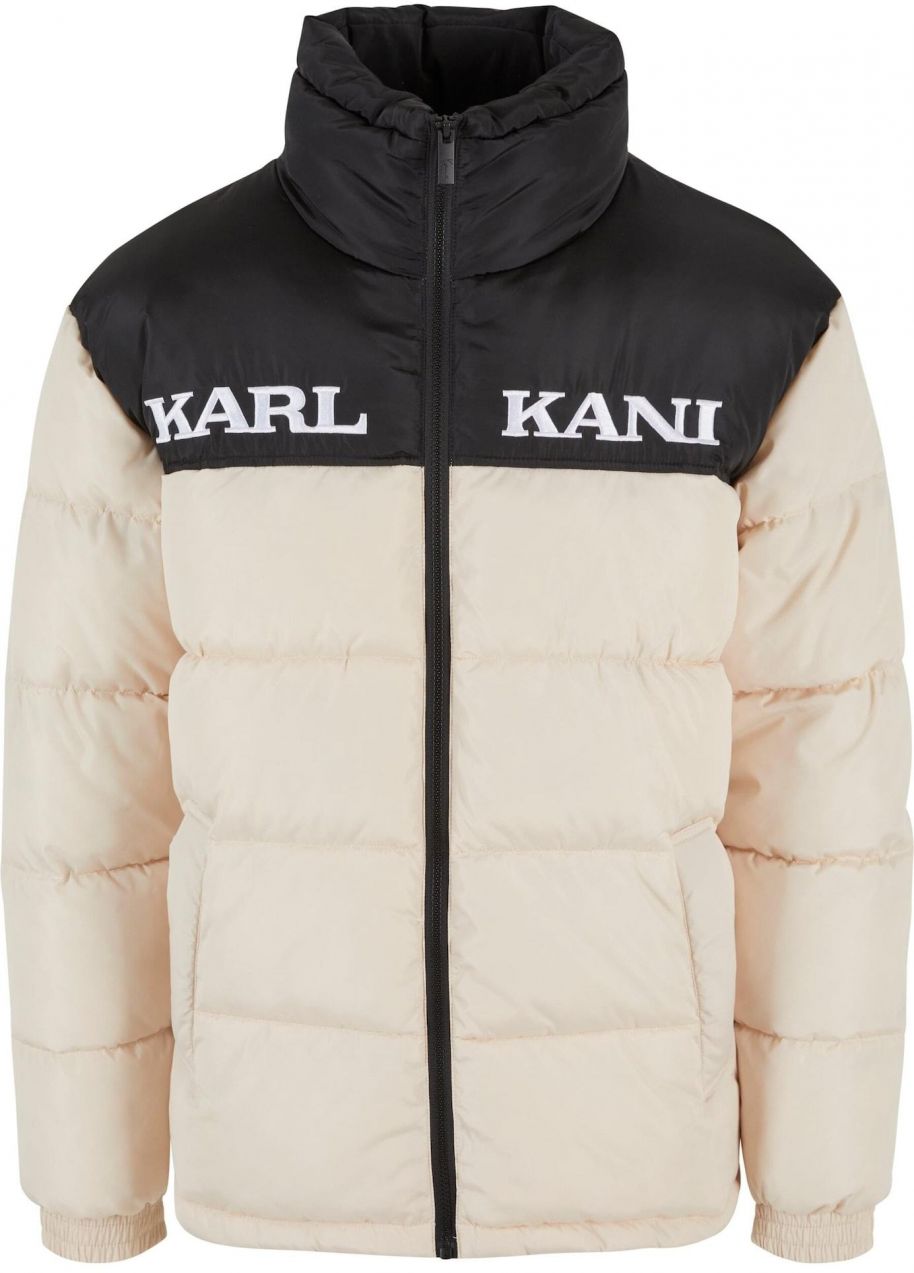 Karl Kani Zimná bunda 'Essential'  piesková / čierna