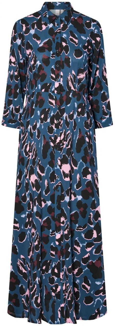 YAS Košeľové šaty 'YASSAVANNA'  námornícka modrá / baklažánová / rosé / čierna