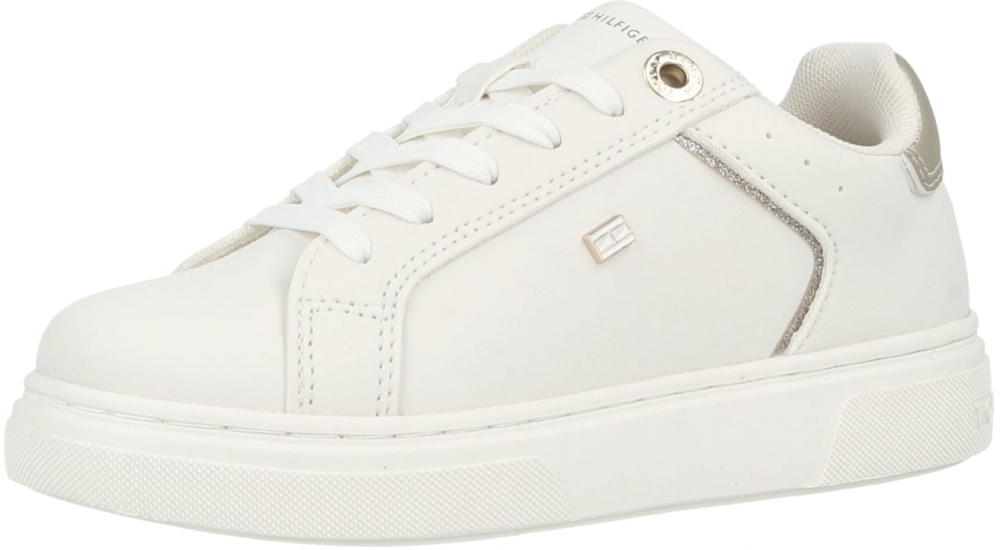 TOMMY HILFIGER Tenisky 'KRYSTAL'  strieborná / biela