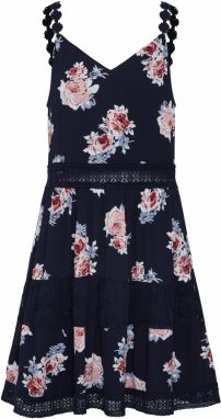 ONLY Letné šaty 'Karmen Anne'  modrá / ružová / biela