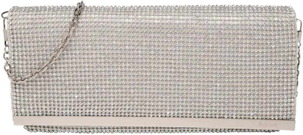 mascara Listová kabelka 'SOFT FOLD DIAMONDS'  strieborná