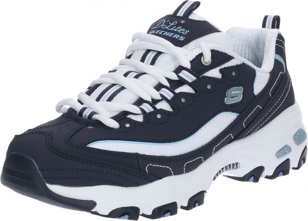 SKECHERS Nízke tenisky 'D'Lites Biggest Fan'  námornícka modrá / svetlomodrá / biela