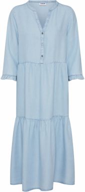 Noisy May Košeľové šaty 'NMENDI LONG DRESS'  modrá denim
