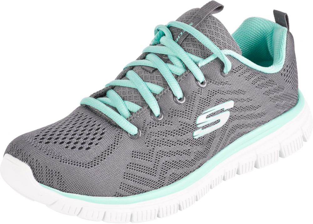 SKECHERS Nízke tenisky 'Graceful Get Connected'  tmavosivá / mätová / biela