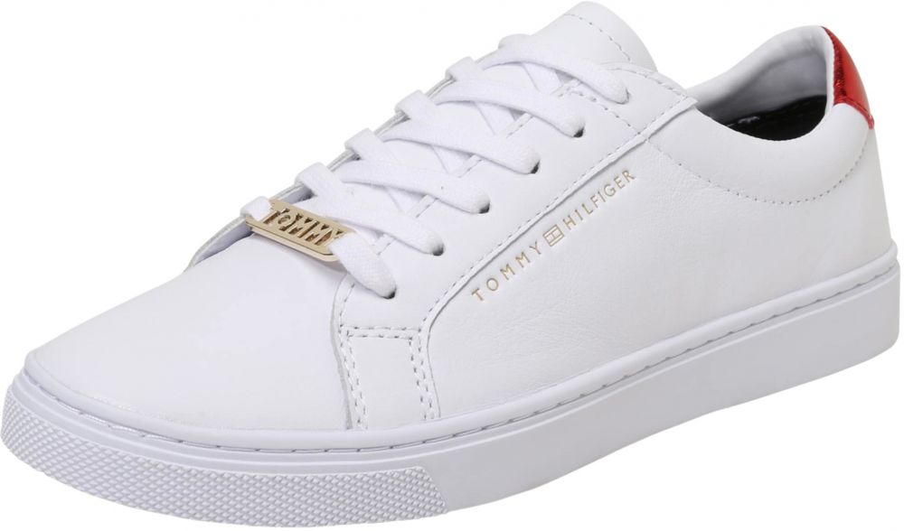 TOMMY HILFIGER Nízke tenisky 'Essential'  zlatá / červená / biela