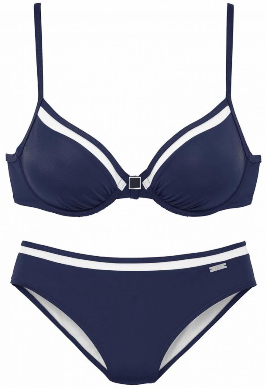 LASCANA Bikiny  námornícka modrá / biela