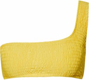 Missguided Bikinový top 'CRINKLE ONE SHOULDER YELLOW'  žlté