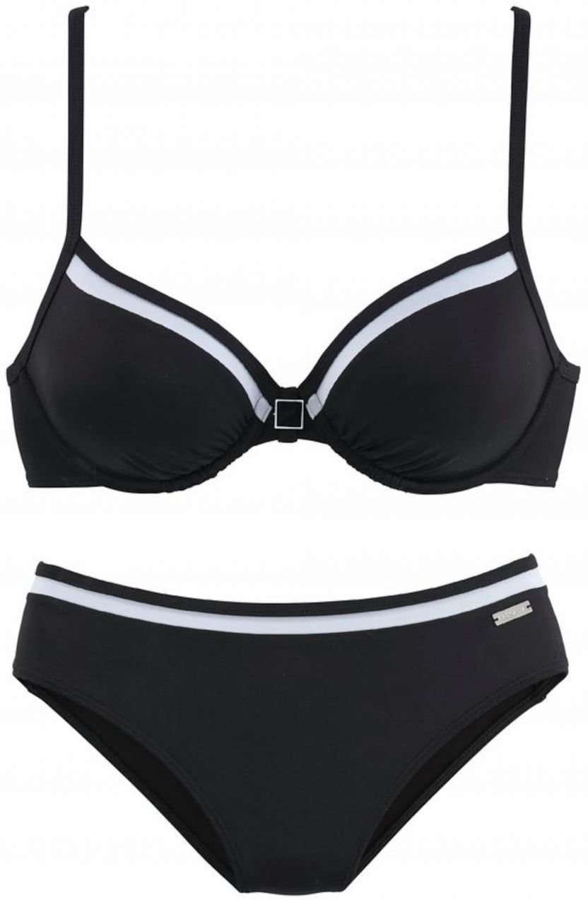 LASCANA Bikiny  čierna / biela