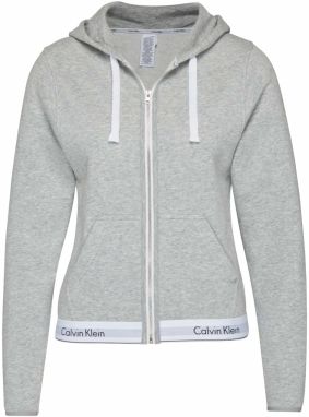 Calvin Klein Underwear Tepláková bunda  sivá / sivá melírovaná / čierna / biela