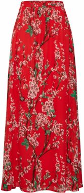 VILA Sukňa 'VIESME HW MAXI SKIRT/KA'  zelená / ružová / červené