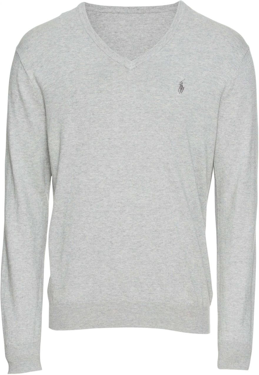 Polo Ralph Lauren Sveter 'LS SF VN PP-LONG SLEEVE-SWEATER'  sivá