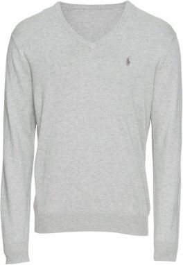 Polo Ralph Lauren Sveter 'LS SF VN PP-LONG SLEEVE-SWEATER'  sivá