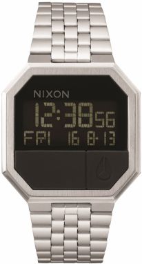 Nixon Digitálne hodinky 'Re-Run'  čierna / strieborná