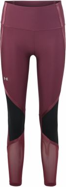 UNDER ARMOUR Športové nohavice 'UA HG Armour Shine Ankle Crop'  fialová / čierna