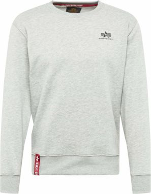 ALPHA INDUSTRIES Mikina  sivá melírovaná / čierna