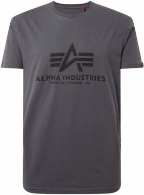 ALPHA INDUSTRIES Tričko  tmavosivá / čierna