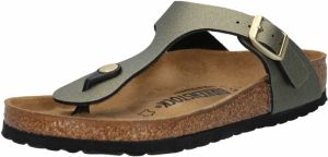 BIRKENSTOCK Žabky 'Gizeh'  zlatá / zelená