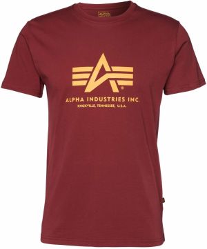 ALPHA INDUSTRIES Tričko  žltá / tmavočervená