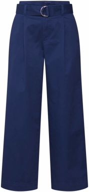 GAP Plisované nohavice 'V-HI-RISE BELTED WIDE LEG'  námornícka modrá