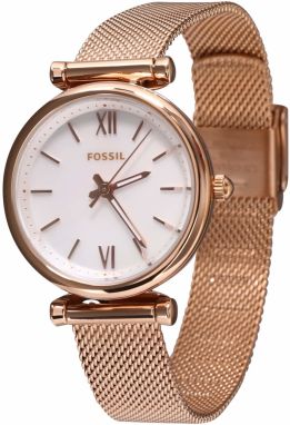 FOSSIL Analógové hodinky  ružové zlato / biela