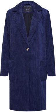ONLY Prechodný kabát 'onlASTRID CORDOROY COAT OTW'  tmavomodrá