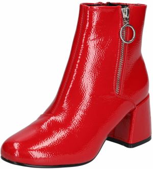 ONLY Členkové čižmy 'onlBIMBA HEELED ZIP BOOTIE'  červené