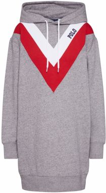 POLO RALPH LAUREN Šaty 'FLC DRESS-LONG SLEEVE-CASUAL DRESS'  sivá