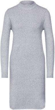 JACQUELINE De YONG Pletené šaty 'JDYMEZA L/S SLIT DRESS KNT'  sivá