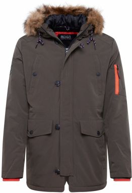 INDICODE JEANS Zimná parka 'Leake'  kaki / oranžová