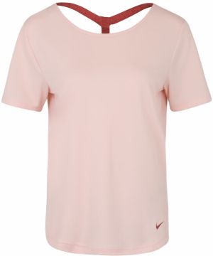 NIKE Funkčné tričko 'W NK DRY SS TOP ELASTIKA'  ružová / hrdzavo červená