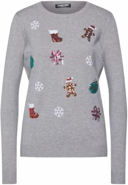 Fashion Union Sveter 'CHRISTMAS'  sivá