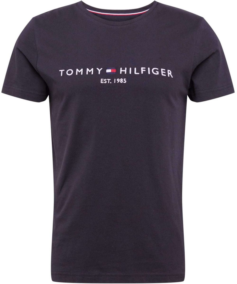 TOMMY HILFIGER Tričko  námornícka modrá / čierna / biela