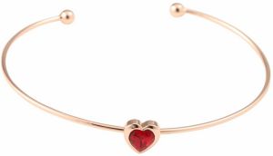 Ted Baker Náramok 'HASINA: CRYSTAL HEART ULTRA FINE CUFF'  ružové zlato