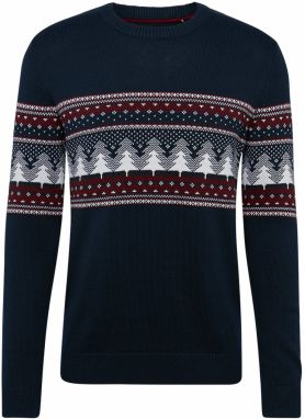 EDC BY ESPRIT Sveter 'F christmas cnk'  tmavozelená