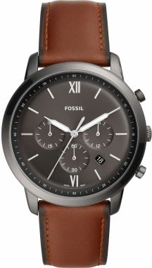 FOSSIL Analógové hodinky  hnedá / čadičová
