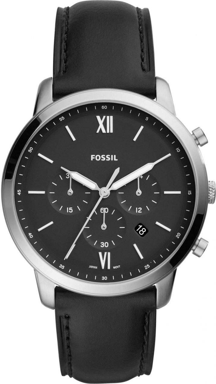 FOSSIL Analógové hodinky 'FS5452'  čierna / strieborná