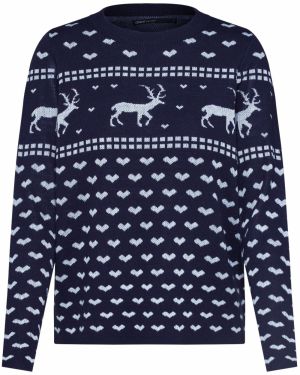 ONLY Sveter 'HEARTMAS'  tmavomodrá