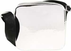 Tommy Jeans Taška cez rameno 'TEXTURE METALLIC CROSSOVER'  strieborná