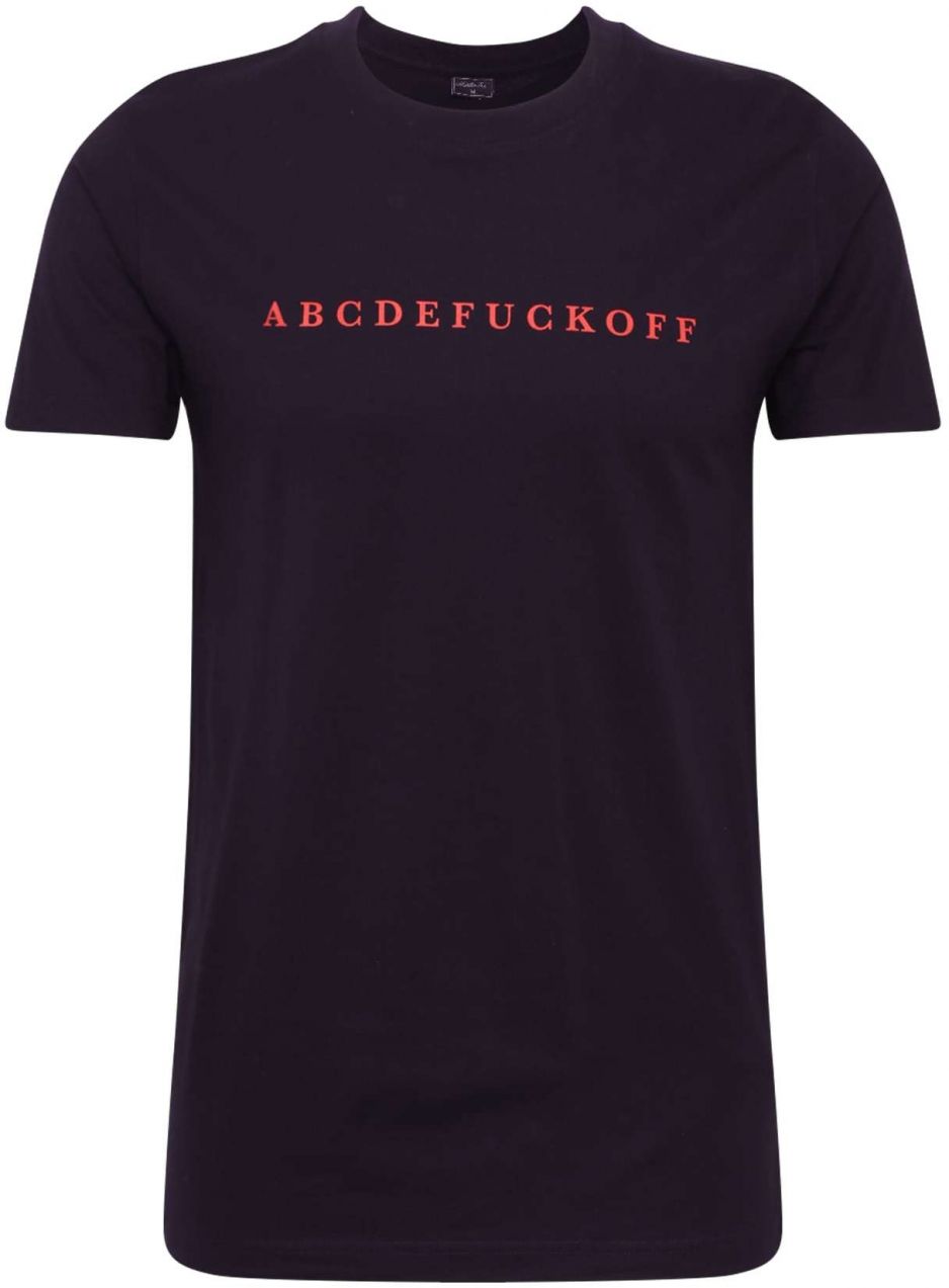 Mister Tee Tričko 'ABC'  karmínovo červená / čierna