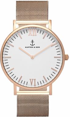 Kapten & Son Analógové hodinky 'Campina Mesh'  bronzová