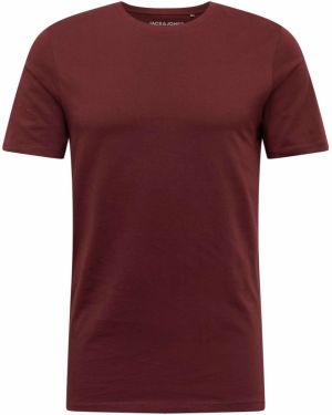 JACK & JONES Tričko  bordová