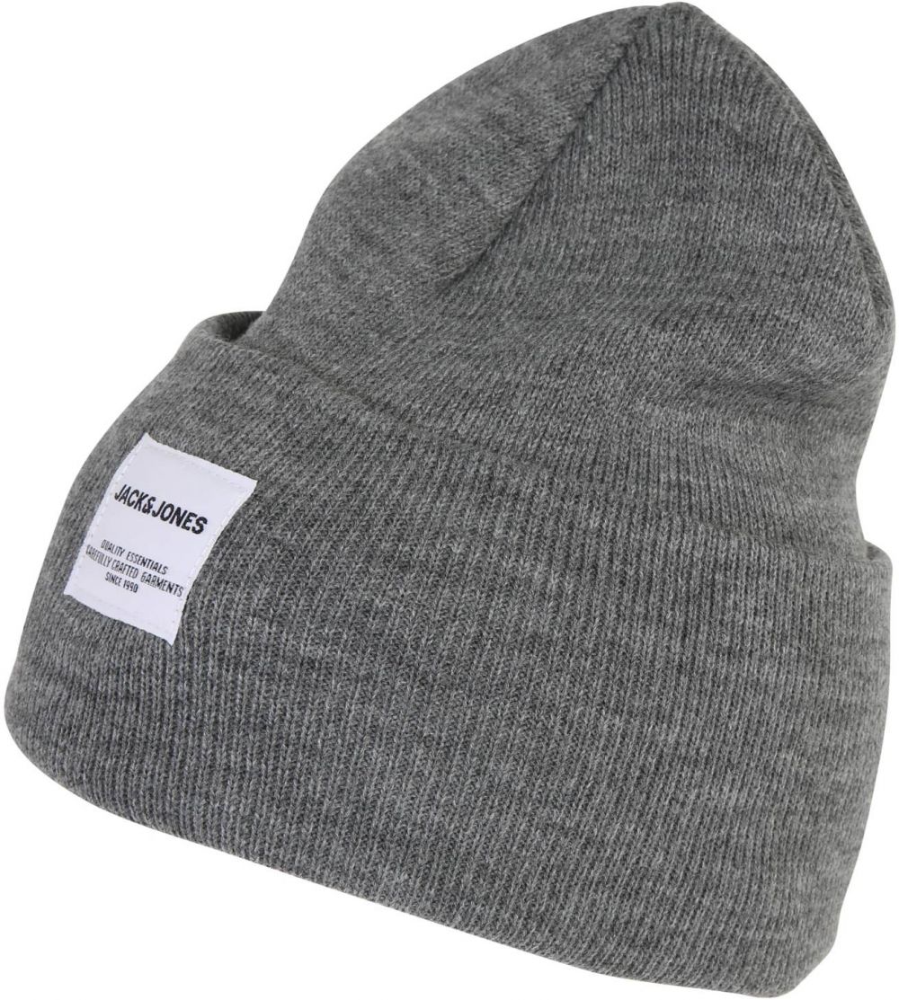 JACK & JONES Čiapky  sivá / biela