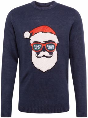 Only & Sons Sveter 'XMAS'  krémová / tmavomodrá / tmavozelená / červená