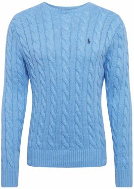 Polo Ralph Lauren Sveter 'LS DRIVER CN-LONGSLEEVE-SWEATER'  svetlomodrá