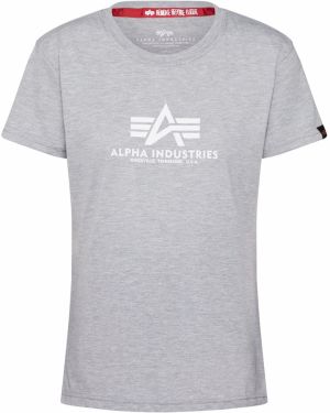 ALPHA INDUSTRIES Tričko 'New Basic T Wmn'  sivá