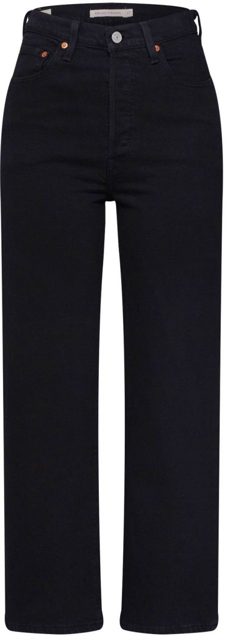 LEVI'S ® Džínsy 'Ribcage Straight Ankle'  čierny denim